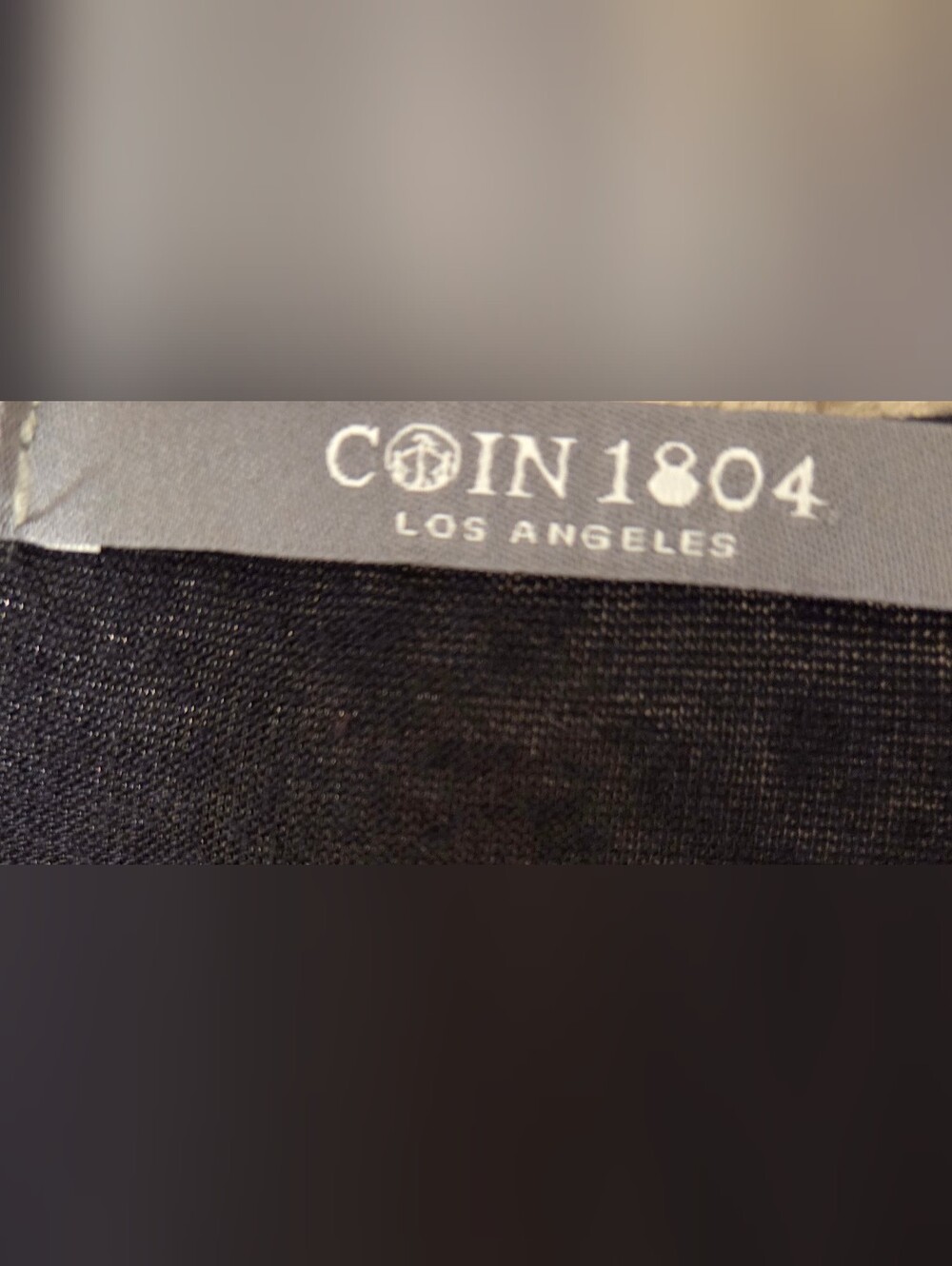 Coin 1804 Los Angeles Black Long Sleeve Tie-Front Top, Large - Picture 3 of 5